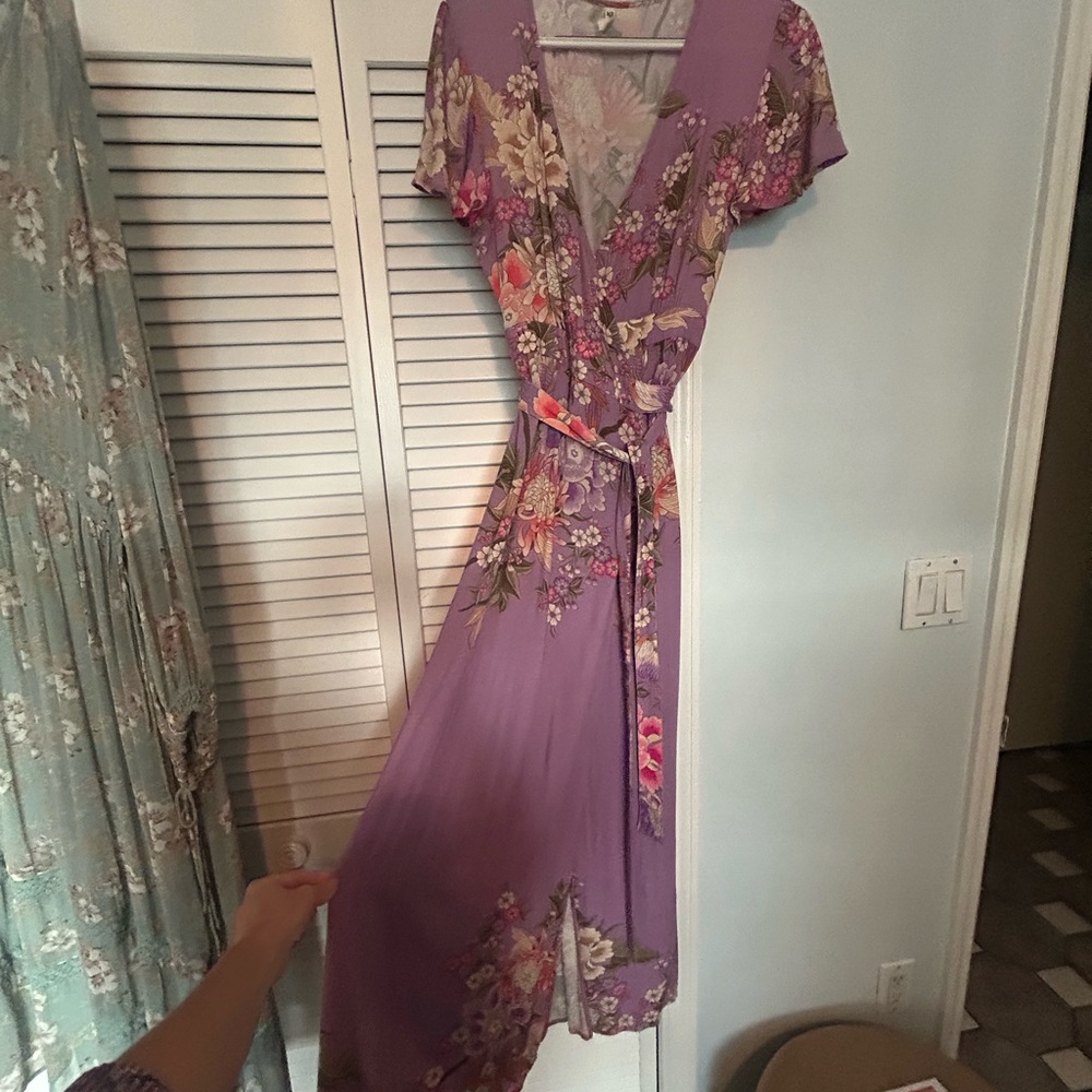 Free People Purple Floral Maxi Dress